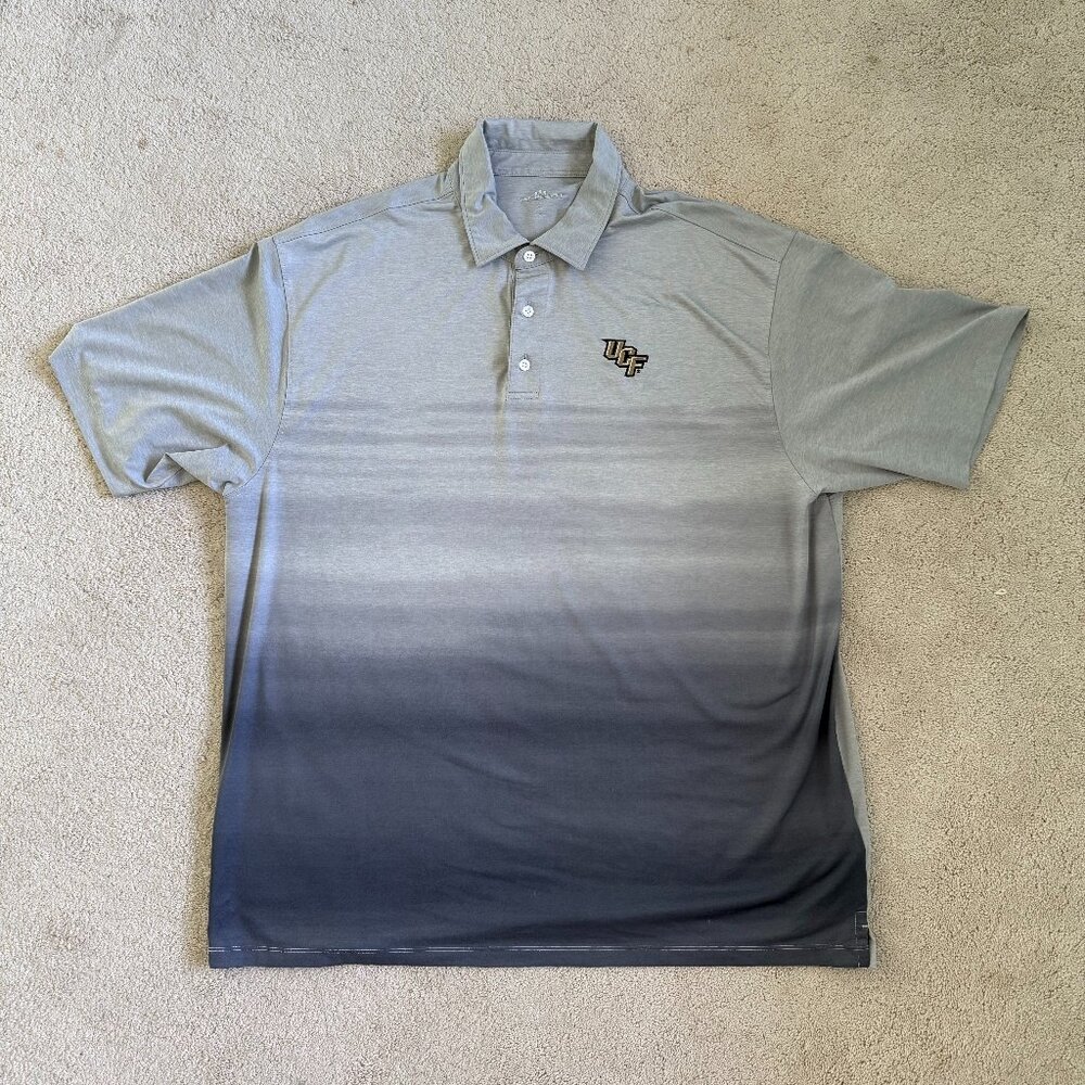 Vansport University Central Florida UCF Short Sleeve Polo Men's XL Grey Outdoor